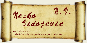 Neško Vidojević vizit kartica